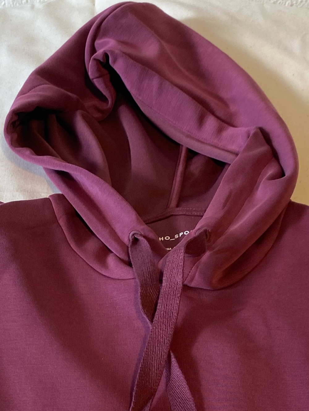 OYSHO Cowl Neck Hoodie Sweater in Mauve Pink